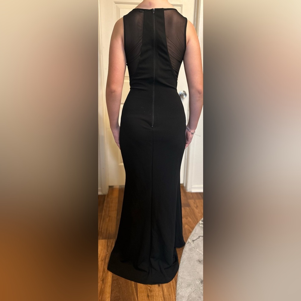 Black front slit fashion nova dress